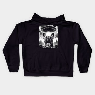 Frenchie Vogue Step Out in Style with French Bulldog UFO Apparel Kids Hoodie